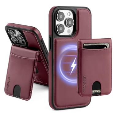 Imagem de ShieldTop Capa carteira removível 2 em 1 para iPhone 13 Pro Max da Magsafe com porta-cartões mulheres e homens, couro sintético magnético com bloqueio de RFID, compartimentos de crédito, para Apple 13
