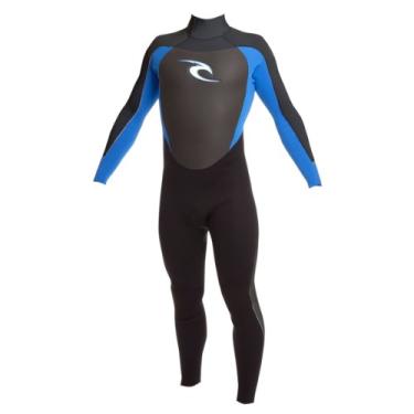 Imagem de Rip Curl Roupa de mergulho infantil Dawn Patrol 3/2 FL (preto/azul/branco, 2)