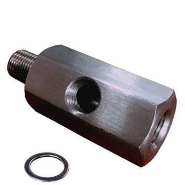 Imagem de Camiseta com sensor de pressão de óleo 1/8 NPT fêmea para 1/8 NPT macho com adaptador de porta de calibre 1/8 NPT Turbo Supply Line T aço inoxidável
