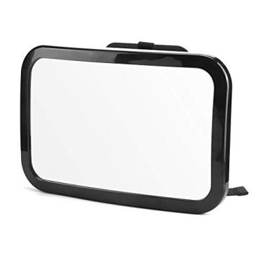 Imagem de Espelho Retrovisor Ajustável de 360 ​​graus, Espelho Interno de Segurança para Carro de bebê de Formato Retangular Grande Com Suporte para Encosto de Cabeça, Espelho Convexo