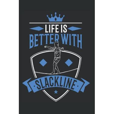 Imagem de Slackline Notebook: Slackline Slacklining Slackliner Gymnastics / 6x9 inches / 120 dotted sites