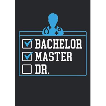 Imagem de Notizbuch A4 liniert mit Softcover Design: Master Abschluss Geschenk Checkliste Msc SPruch Protmotion: 120 linierte DIN A4 Seiten