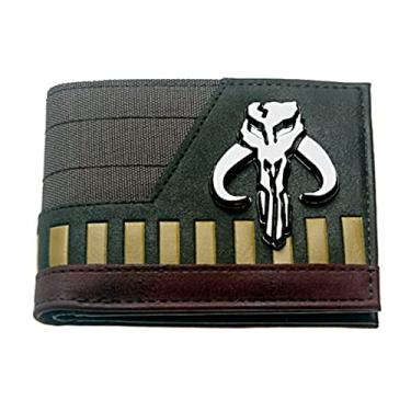 Imagem de Star Wars Bounty Hunter Boba Fett Family Metal Logo Leather Bi Fold Wallet