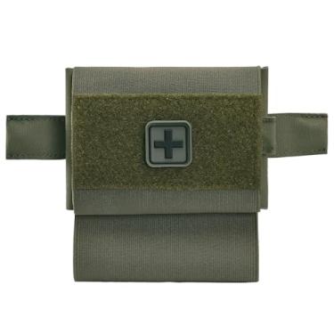 Imagem de SABADO 2-Em-1 Micro Med Kit Med Pouch Tactical Mini First Aid Pouch Vazio Pequeno Ifak Pouch Compact Med Pouch Edc Bag Com Torniquete Holder |Molle Belt Ifak Micro Trauma Kit Pouch