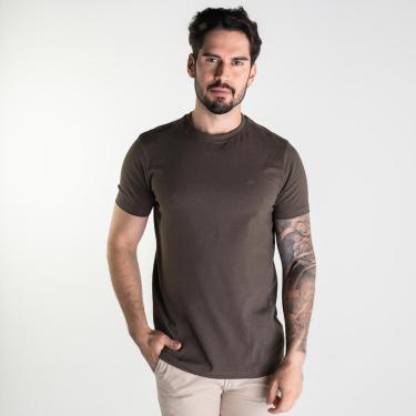 Imagem de Camiseta Ellus Cotton Outline Classic Marrom-Masculino