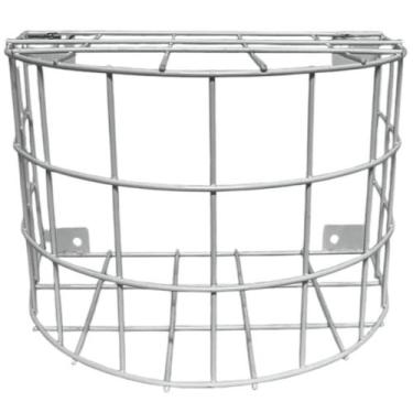 Imagem de Grade de proteção tipo gaiola branca redonda para câmera de segurança 