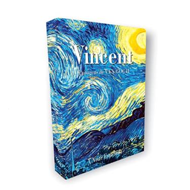 Imagem de Caixa Livro Fake Decorativa Organizadora Arte Noite Estrelada