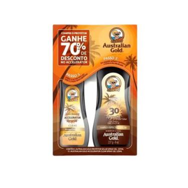Imagem de Kit Australian Gold Instant Bronzer Protetor Sol 237mL+125mL