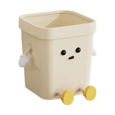 Imagem de Gralara Lixeira Criativa Balde de Compostagem Doméstica Engraçado Leve Multifuncional Cesto de Lixo Aberto Superior Lixeira para Escritório Banheiro, Sessão Grande