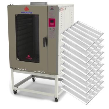 Imagem de Kit Forno Industrial Progás Turbo A Gás C/ Vapor PRP-10000ST Style G2 Bivolt + 10 Esteiras Imeca  