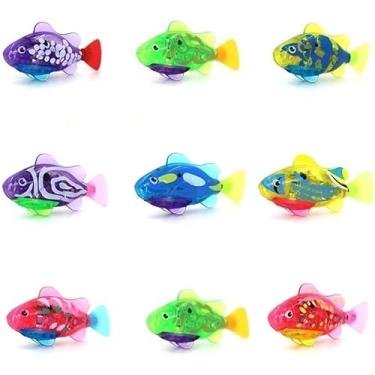 Imagem de Galyacht Brinquedo interativo de peixe de natação verde 1PS para gatos internos - luz LED, brinquedos eletrônicos de exercício para gatinhos
