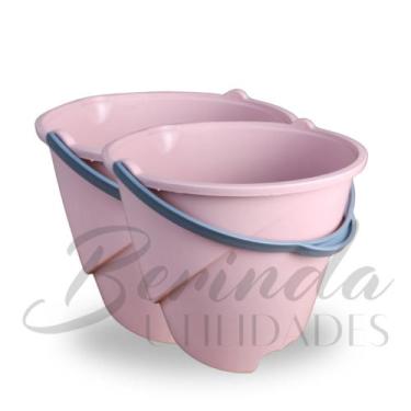 Imagem de Kit Baldes De Plastico com Alça 8 litros Com 4 e 2 Unidades - Berinda 