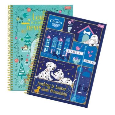 Imagem de Kit 2 Caderno Escolar Universitário Espiral 200 Folha Disney - Foroni