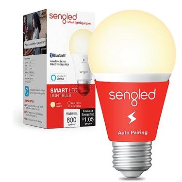Imagem de Sengled Lâmpada inteligente, lâmpada Alexa malha Bluetooth, lâmpadas inteligentes que funcionam apenas com a Alexa, lâmpada LED regulável A19 E26, 60W branco macio equivalente 800LM, certificado para seres humanos, 1 pacote