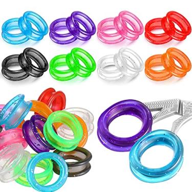 Imagem de Skybooly 24 peças de tesouras de silicone anéis de dedo macios para cuidados com cães, acessórios para tosar animais de estimação, anel de dedo para tosar animais de estimação, inserções de polegar,