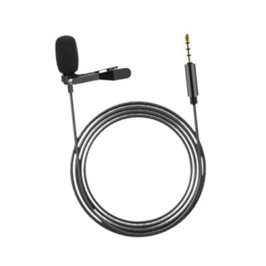 Imagem de Colaxi Lappel Microfone Collar Mic portátil Lavalier Clipe de microfone no microfone de lapela para entrevista ao vivo Entrevista VLOGGER POPELO