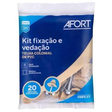 Imagem de Conjunto de Vedação/Fixação Afort Colonial para Telha PVC Marfim - Pac