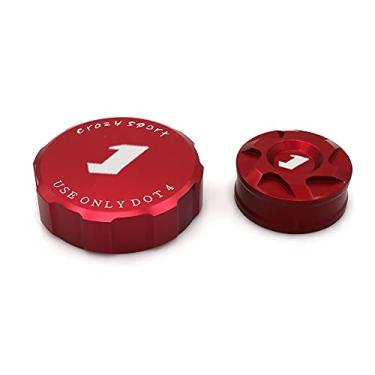 Imagem de Boné de cobertura de reservatório de fluido de freio traseiro frontal para acessórios de motocicleta YAMAHA YZF YZFR1 YZF-R1 2009-2014 CNC com logotipo (vermelho)