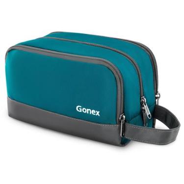 Imagem de Bolsa de higiene de viagem Gonex Nylon Dopp Kit verde pavão