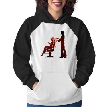 Imagem de Moletom Feminino Cabeleireiro - Foca na Moda, Branco, Preto, GG