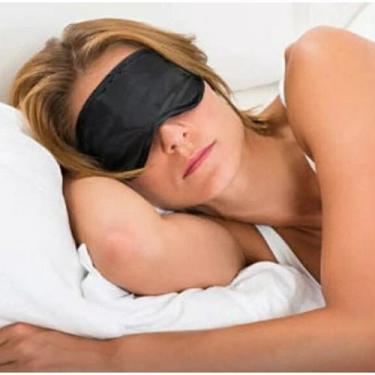 Imagem de Kit 2 Máscara Com Elástico de Dormir Tapa Olho Preta Lyor