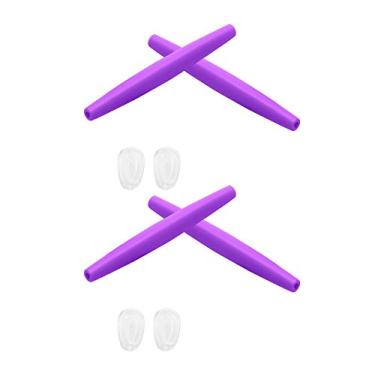 Imagem de 2 pares de meias de substituição roxas e kits de nariz para Oakley Crosshair New 2012 OO4060