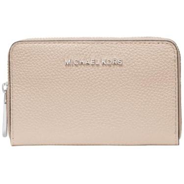 Imagem de Michael Kors Estojo para cartão Jet Set pequeno com zíper, areia clara, Areia leve