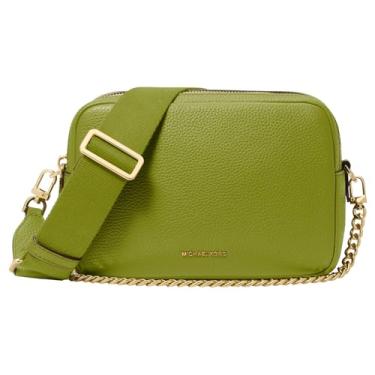 Imagem de Michael Kors Bryant Bolsa transversal média com zíper duplo para câmera, Verde prado, One Size