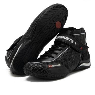 Imagem de Sapatilha Kart Profissional Couro Legitimo Atron Shoes Race, Preto, 37