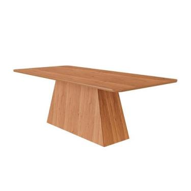 Imagem de Mesa de Jantar Retangular com Tampo MDF Helena Cinamomo 210 cm - Moder