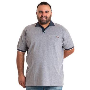 Imagem de Camisa polo plus size 34606 - Konciny confecções, Azul escuro, G1