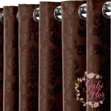 Imagem de Cortina de jacar Luxo Moderna Casa 2,80 mts X 1,70mts - gabi flor, Mar