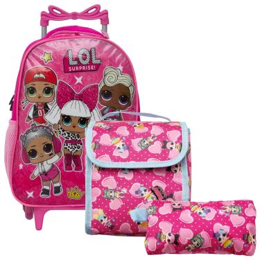 Imagem de Kit Mochila Feminina Grande lol Surprise Creche Carrinho