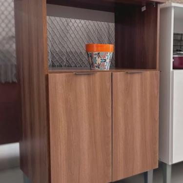 Imagem de Balcão 2 Fornos Forno e Microondas com 2 Portas e Prateleira