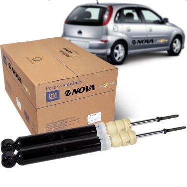 Imagem de Par Amortecedor Traseiro Original Gas Hatch Pecas Genuinas Gm Corsa 2002 A 2012