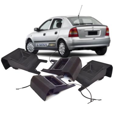 Imagem de Kit 4 Tampa Do Macaco Spoiler Preto Autoplast Astra 1999 A 2011