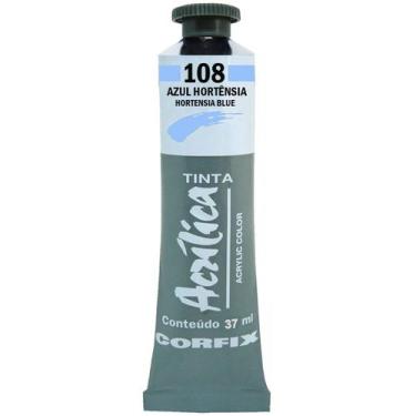 Imagem de Tinta Acrílica Corfix 37ml G1 - 80037, 108 - AZUL HORTêNSIA