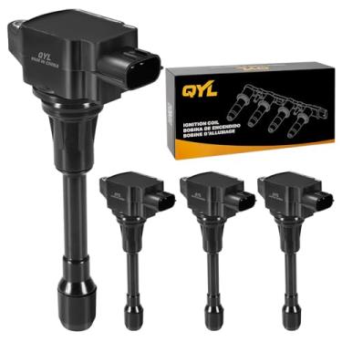 Imagem de Pacote de 4 peças de bobinas de ignição QYL para Altima Cube Sentra Rogue Select NV200 Pathfinder 1.8L 2.0L 2.5L/Infiniti FX50 M56 QX60 2.5L 5.0L 5.6L C1696 UF549 5C1753