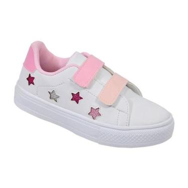 Imagem de Tênis Infantil Feminino Estrela Glitter Menina Escolar Novo - ARS, Est