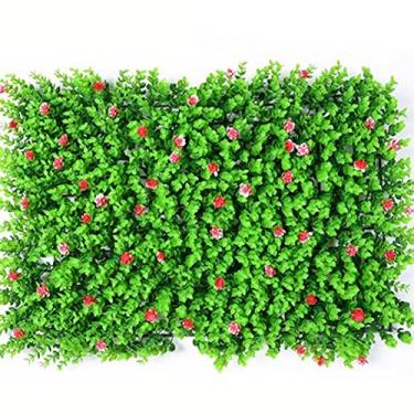 Imagem de LUZTOL Cerca de privacidade falsa expansível vegetação artificial hera tela de cerca de privacidade tela verde artificial de álamo amarelo paredes de vento são adequadas para design externo/interno 60