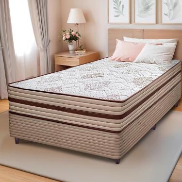 Imagem de Cama Box Solteiro Cama inBox Livity com Molas Ensacadas e Espuma D26 62x88x188cm – Bege