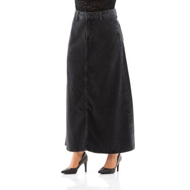 Imagem de Saia Jeans Feminina Arauto Evasê Black