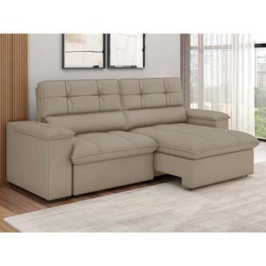 Imagem de Sofá Retrátil e Reclinável 3 Lugares 2,4m Londres Besthouse Castor