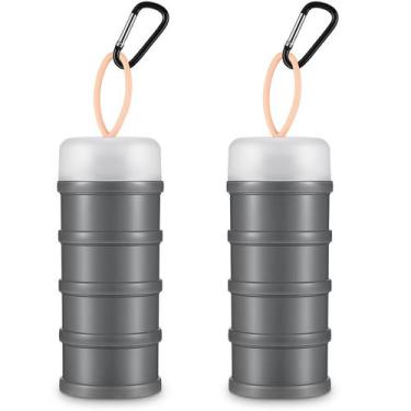 Imagem de Recipiente de proteína em pó Baderke 4 empilhável 4x100ml preto