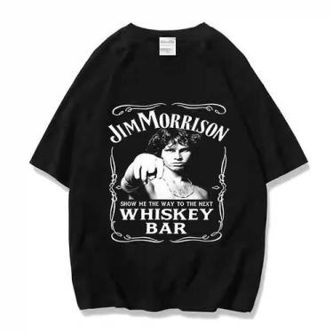 Imagem de Camiseta Unissex de Algodão com Estampa de Portas - Estilo Hip Hop Str