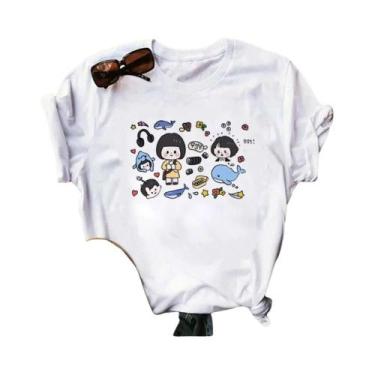 Imagem de Camiseta Feminina Harajuku Anime Y2K - Estilo Japonês Dorama, BR-G4, W