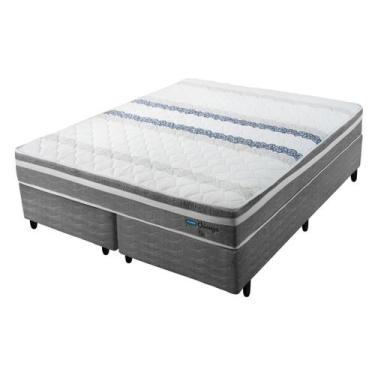 Imagem de Conjunto Box King Mola Probel Chicago (193x203x50cm) Branco, Branco, K