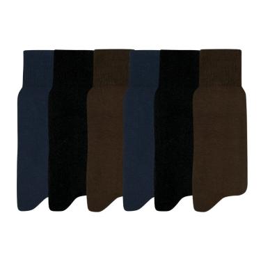 Imagem de 6 Pares De Meias Mash Social Cano Longo Masculina Punho