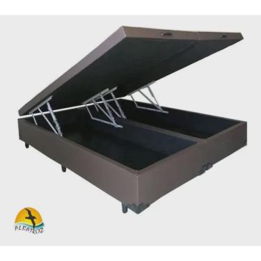 Imagem de Cama Baú com Colchão Molas Ensacadas King Size 1,93 x 2,03 - 70cm de altura total