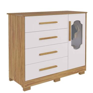 Imagem de Cômoda Bebe Moveis Peroba Charlo Dorabelly 04 gav Noah MDF